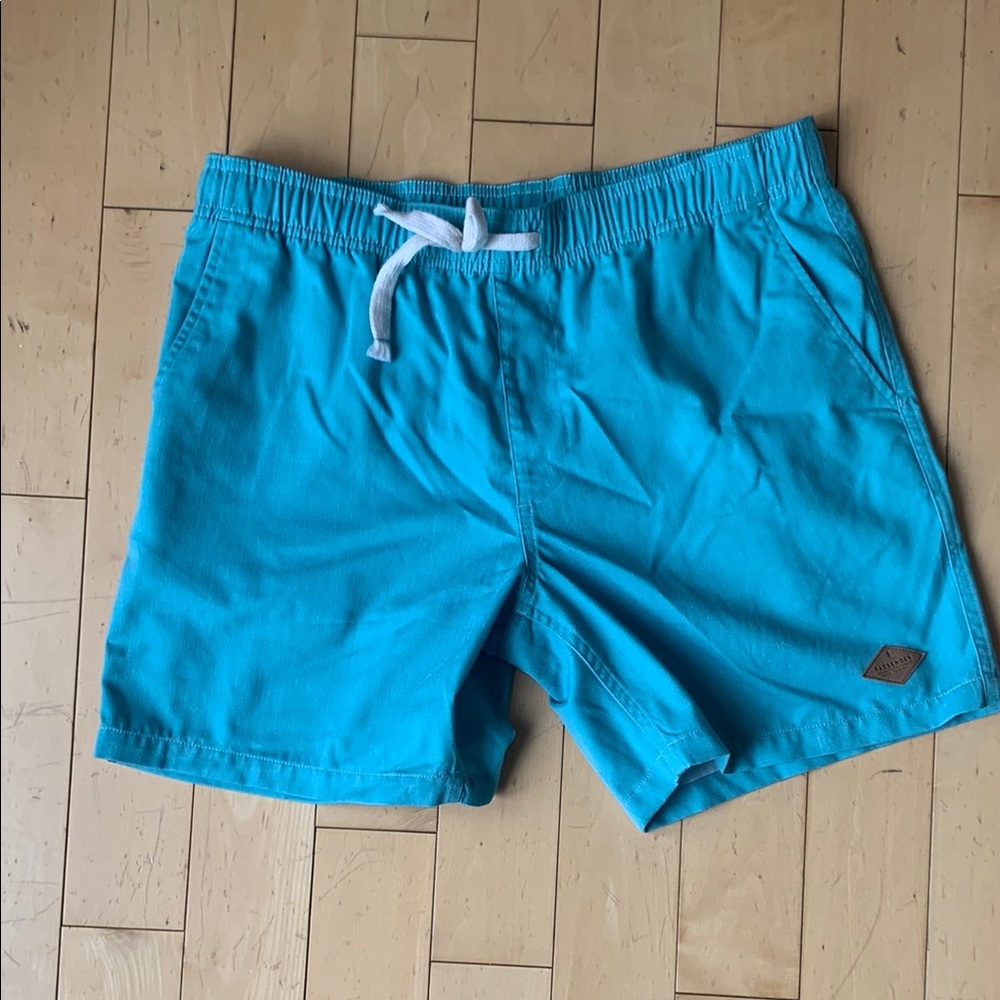 Turquoise Swim Shorts with Drawstring